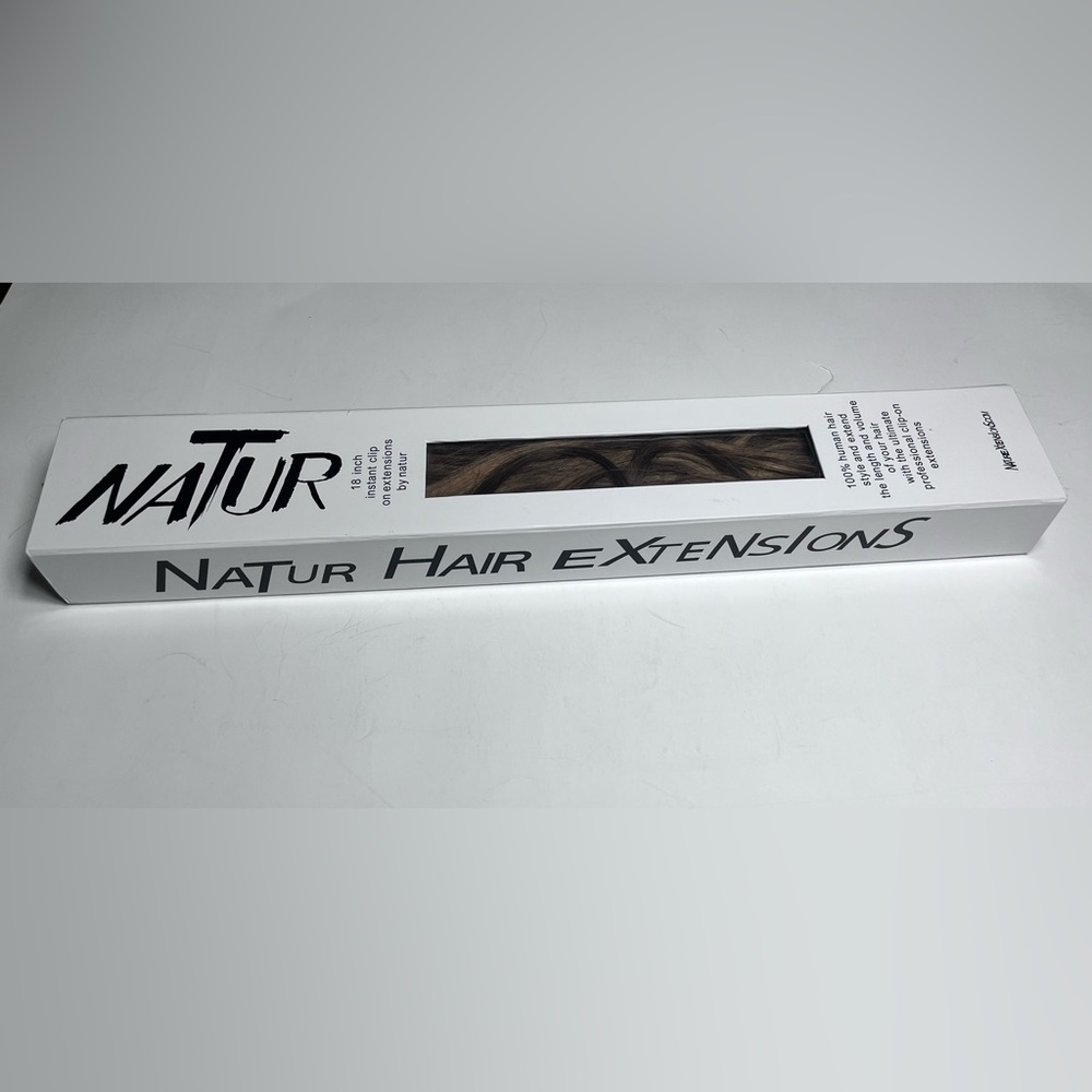 NATUR Brown and Tan highlights   -Real-Hair Extensions